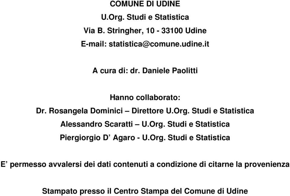 Studi e Statistica Alessandro Scaratti U.Org.