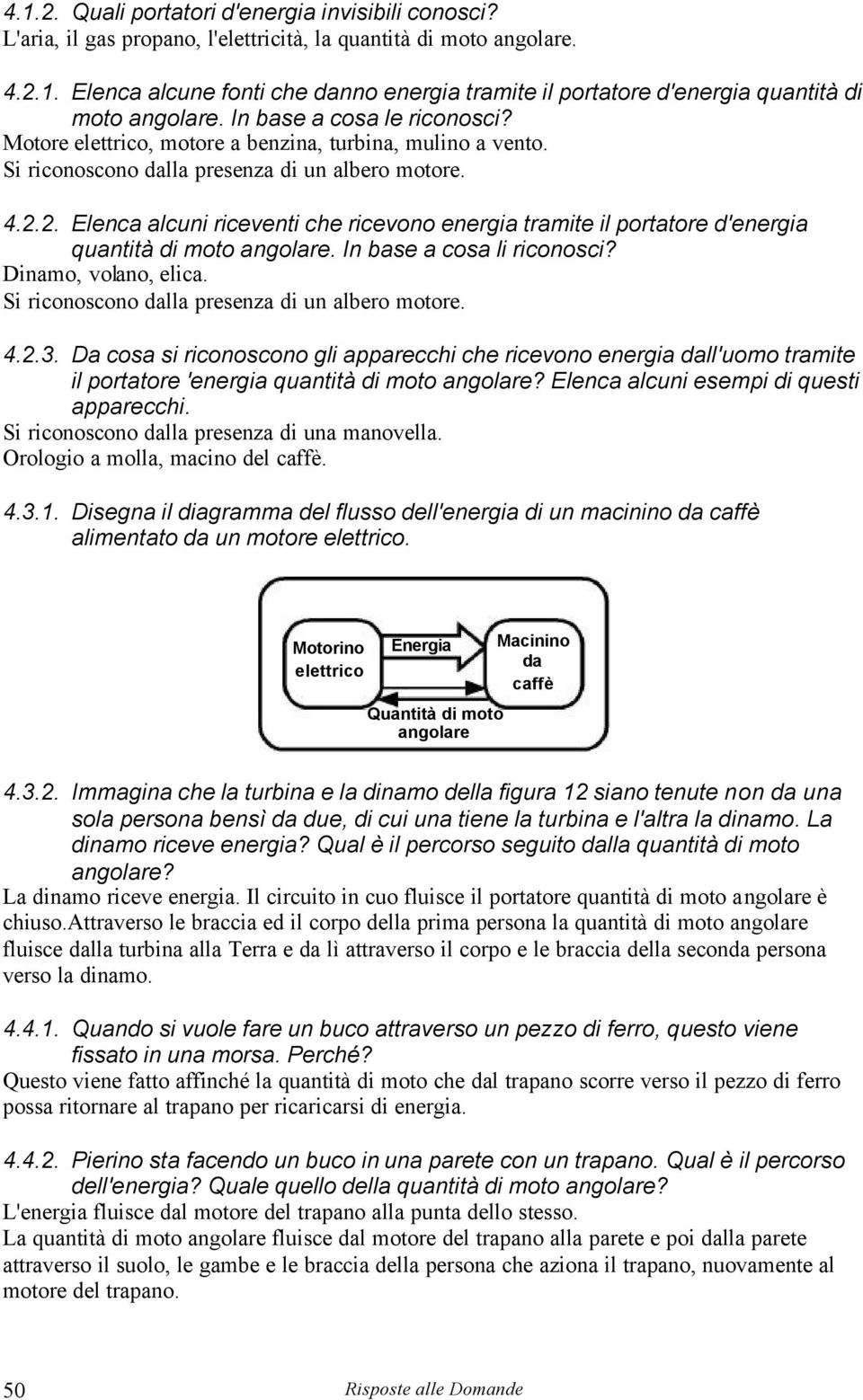 2. Elenca alcuni riceventi che ricevono energia tramite il portatore d'energia quantità di moto. In base a cosa li riconosci? Dinamo, volano, elica. Si riconoscono dalla presenza di un albero motore.