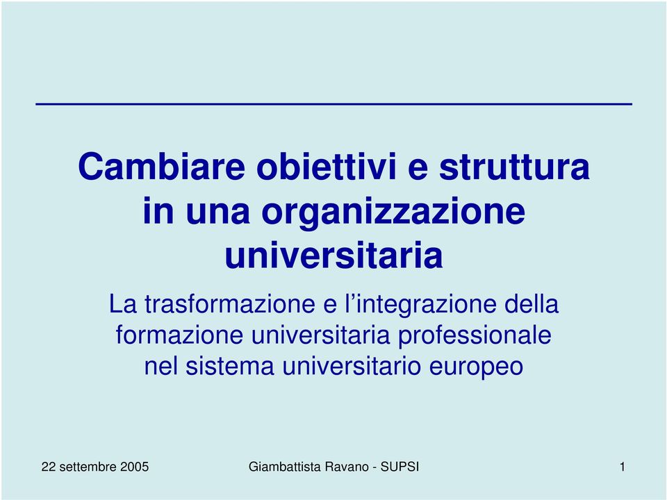 formazione universitaria professionale nel sistema