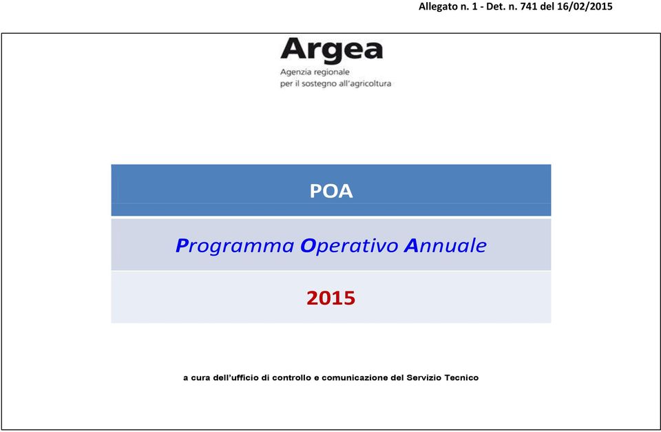 741 del 16/02/2015 POA Programma