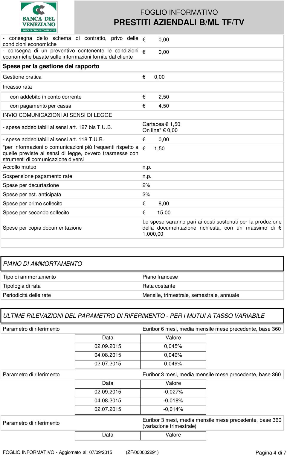 addebitabili ai sensi art. 127 bis T.U.B.