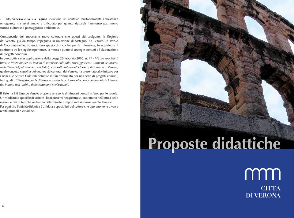 Ala dell Arena, particolare Consapevole dell importante ruolo culturale che questi siti svolgono, la Regione del Veneto, già da tempo impegnata in un azione di sostegno, ha istituito un Tavolo di