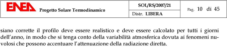 tenga conto della variabilità atmosferica dovuta ai fenomeni