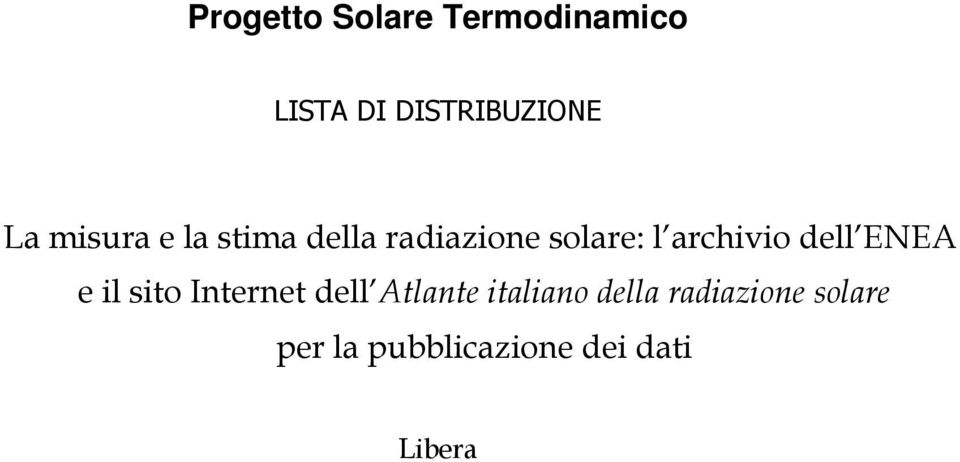 il sito Internet dell Atlante italiano della