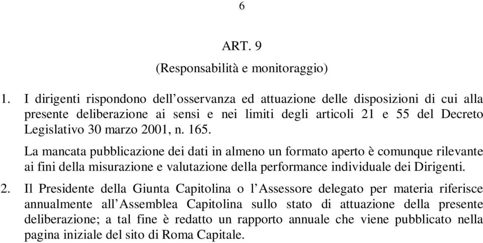 Legislativo 30 marzo 2001, n. 165.
