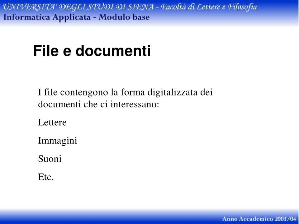 digitalizzata dei documenti