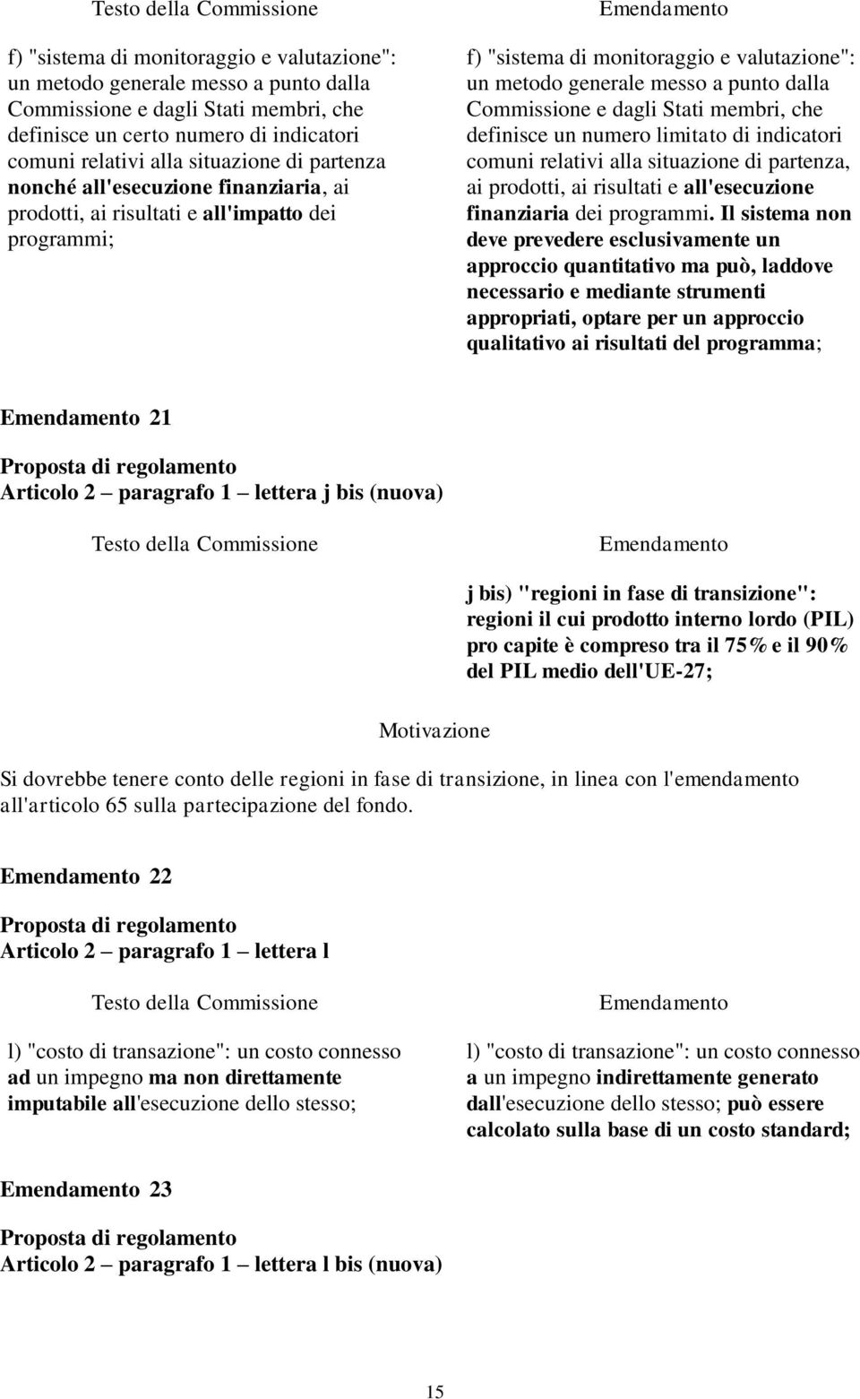 dagli Stati membri, che definisce un numero limitato di indicatori comuni relativi alla situazione di partenza, ai prodotti, ai risultati e all'esecuzione finanziaria dei programmi.