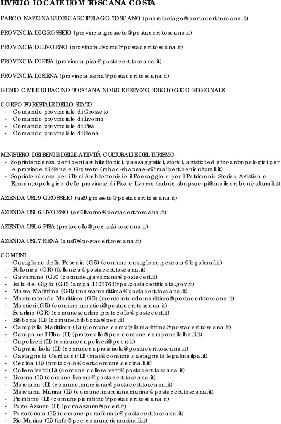 it) PROVINCIA DI PISA (provincia.pisa@postacert.toscana.
