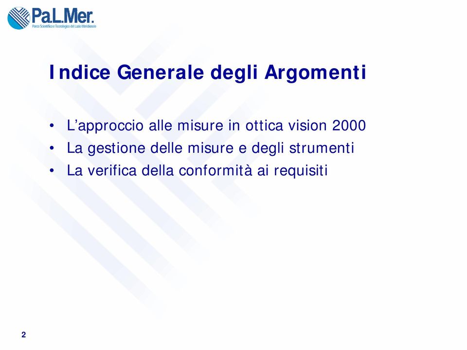 2000 La gestione delle misure e degli