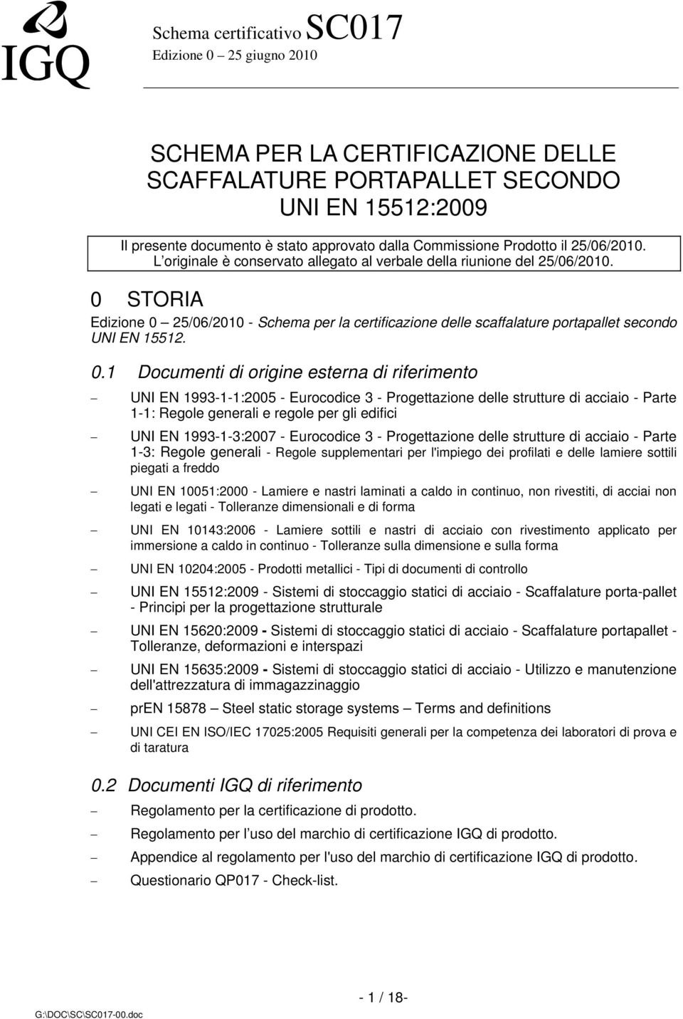 STORIA Edizione 0 