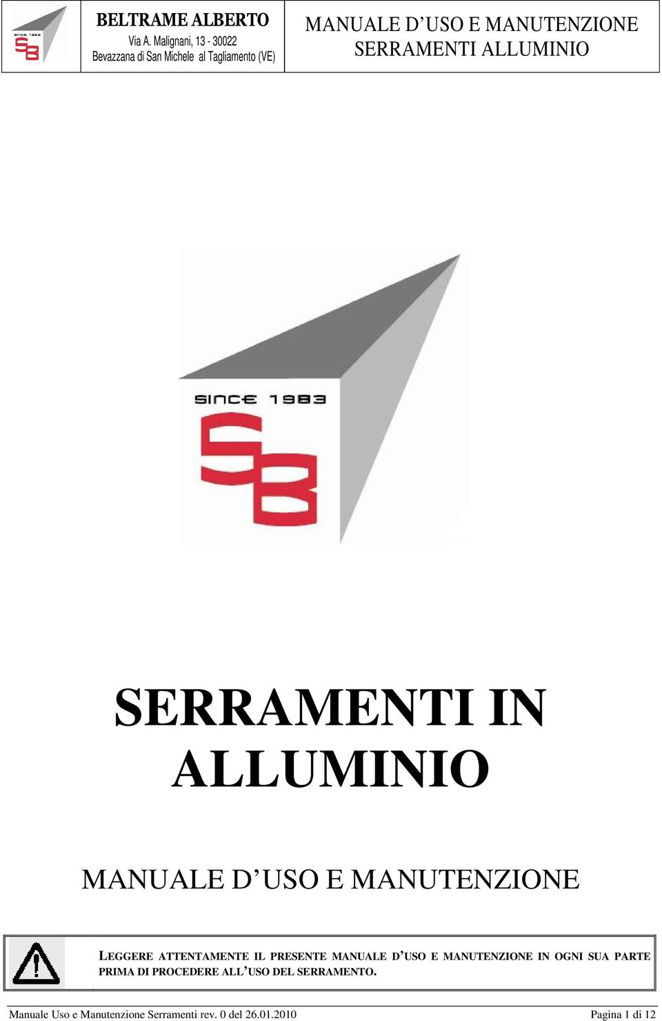 ALL USO DEL SERRAMENTO.