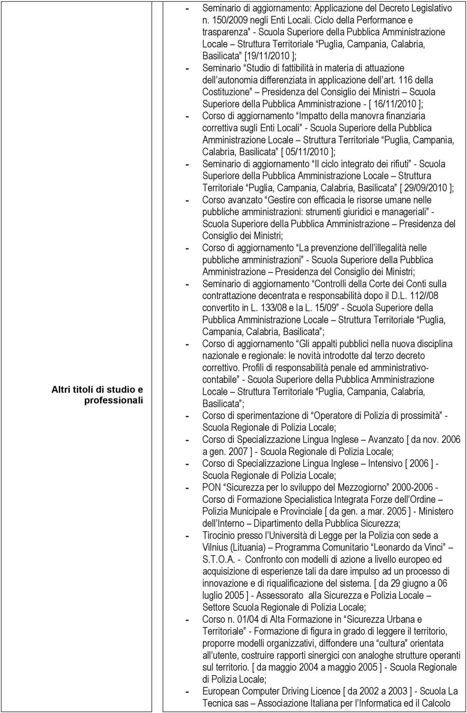 fattibilità in materia di attuazione dell autonomia differenziata in applicazione dell art.