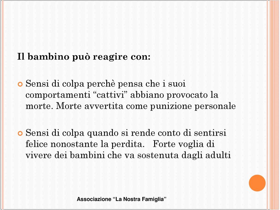 Morte avvertita come punizione personale Sensi di colpa quando si rende