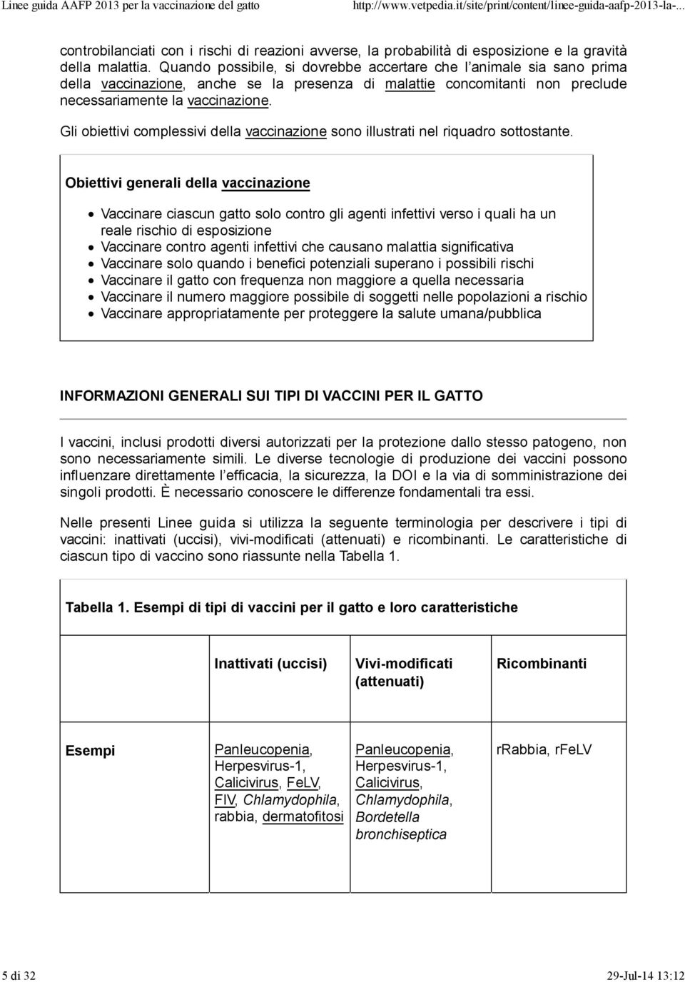 Gli obiettivi complessivi della vaccinazione sono illustrati nel riquadro sottostante.