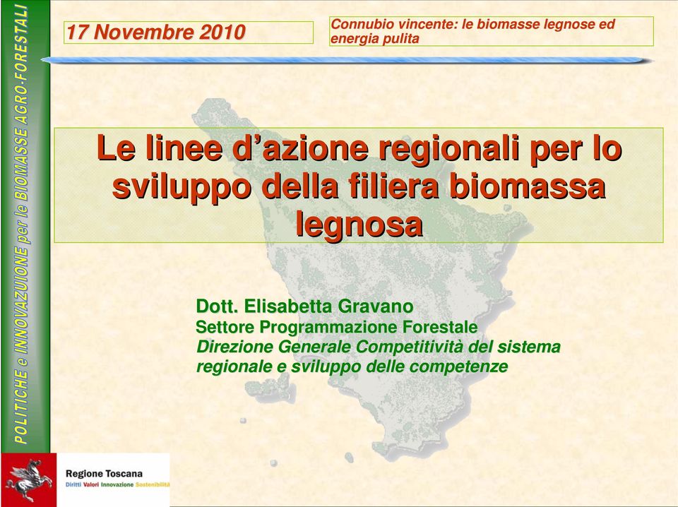 Elisabetta Gravano Settore Programmazione Forestale