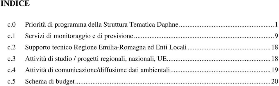 2 Supporto tecnico Regione Emilia-Romagna ed Enti Locali... 18 c.