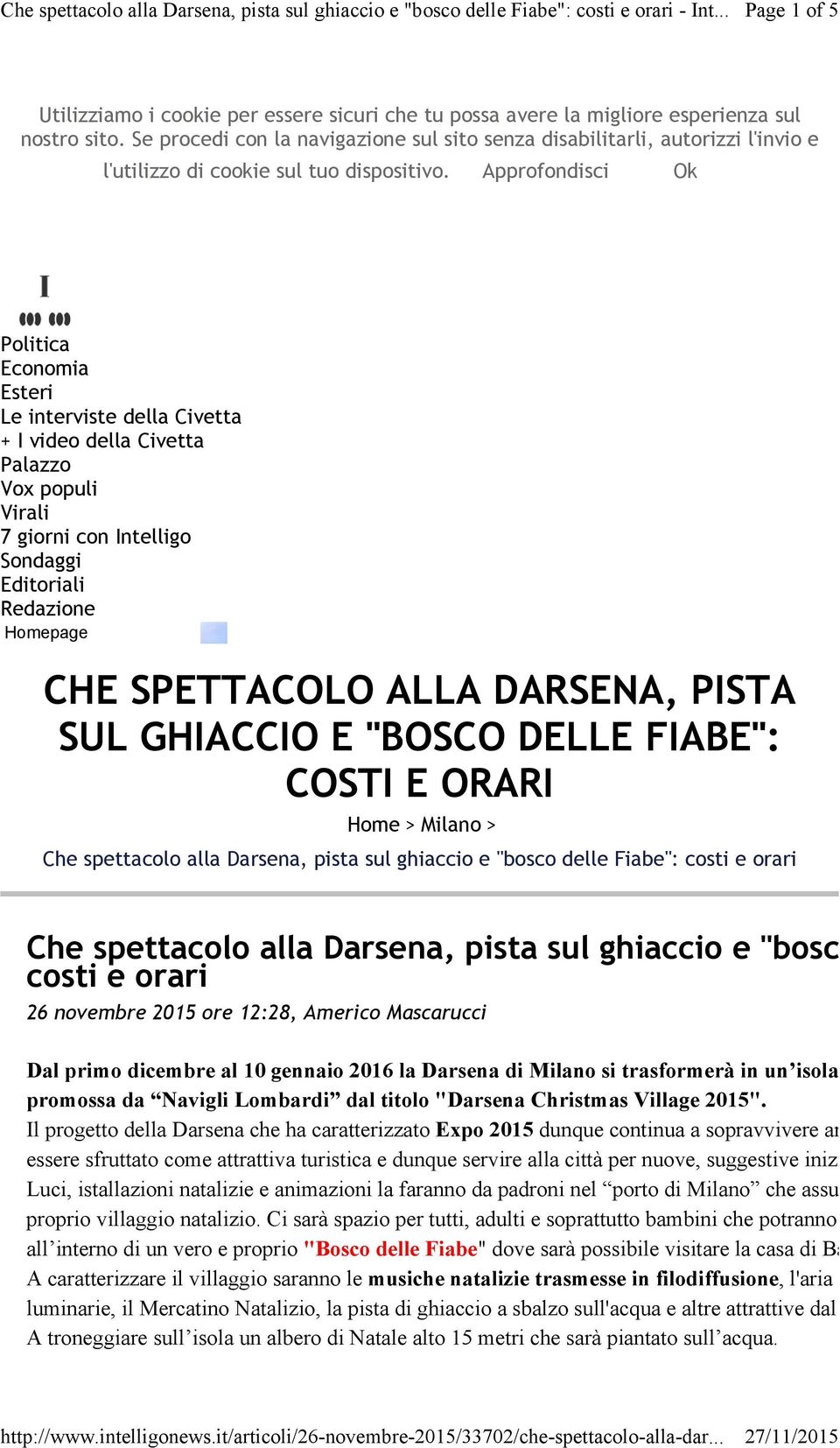 Approfondisci Ok Politica Economia Esteri Le interviste della Civetta + I video della Civetta Palazzo Vox populi Virali 7 giorni con Intelligo Sondaggi Editoriali Redazione Homepage CHE SPETTACOLO