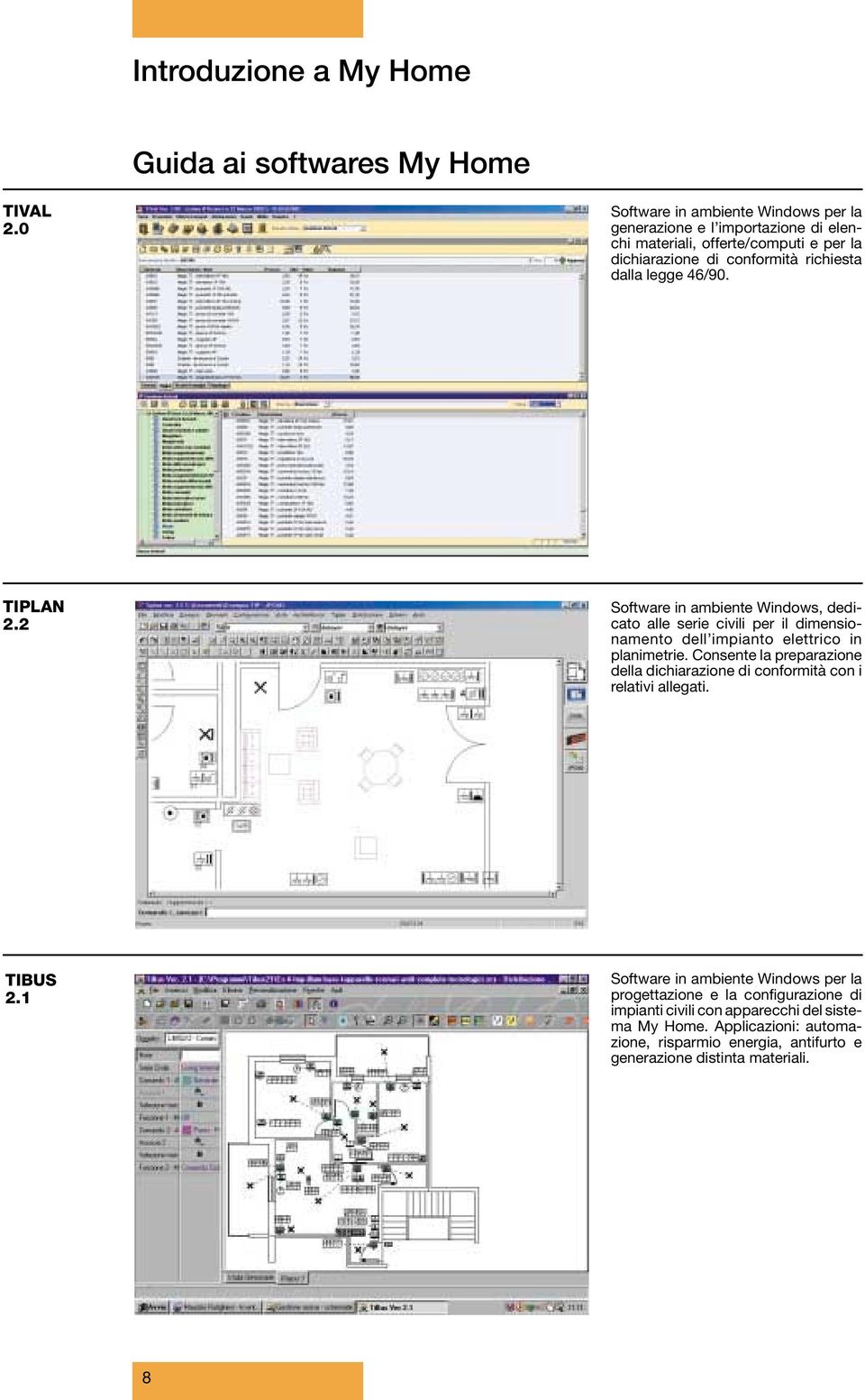 46/90. TIPLAN 2.2 Software in ambiente Windows, dedicato alle serie civili per il dimensionamento dell impianto elettrico in planimetrie.