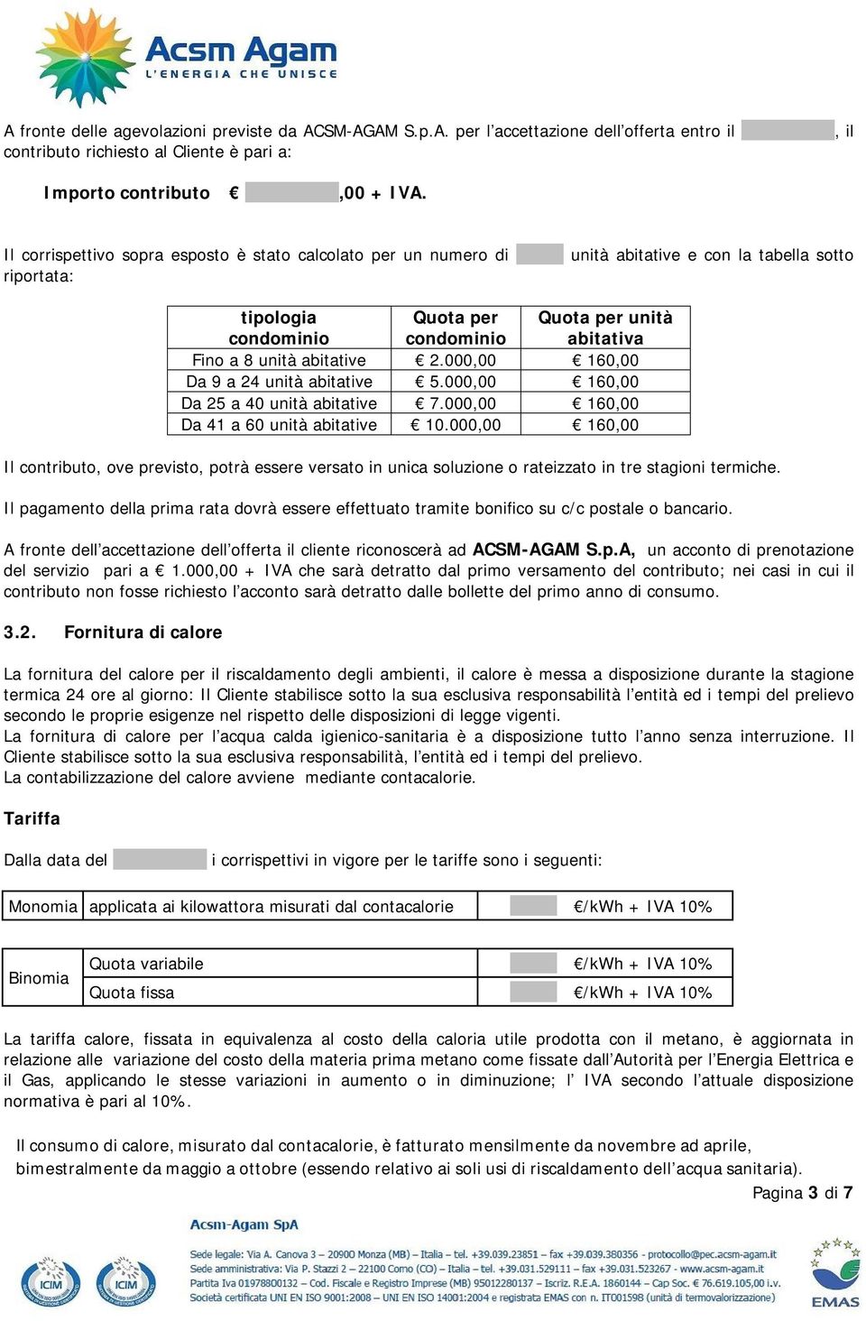 abitative 2.000,00 160,00 Da 9 a 24 unità abitative 5.000,00 160,00 Da 25 a 40 unità abitative 7.000,00 160,00 Da 41 a 60 unità abitative 10.