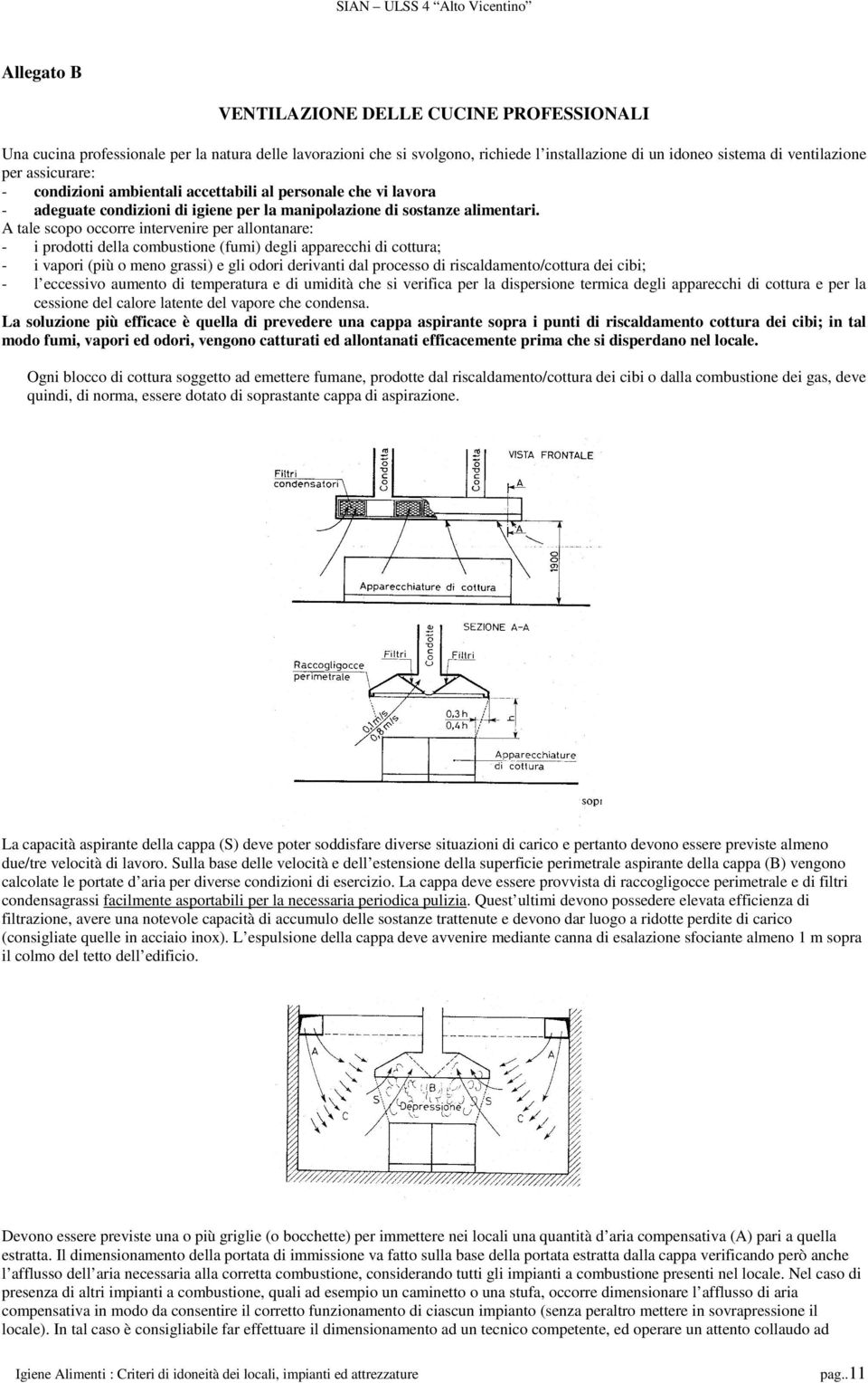 A tale scopo occorre intervenire per allontanare: - i prodotti della combustione (fumi) degli apparecchi di cottura; - i vapori (più o meno grassi) e gli odori derivanti dal processo di