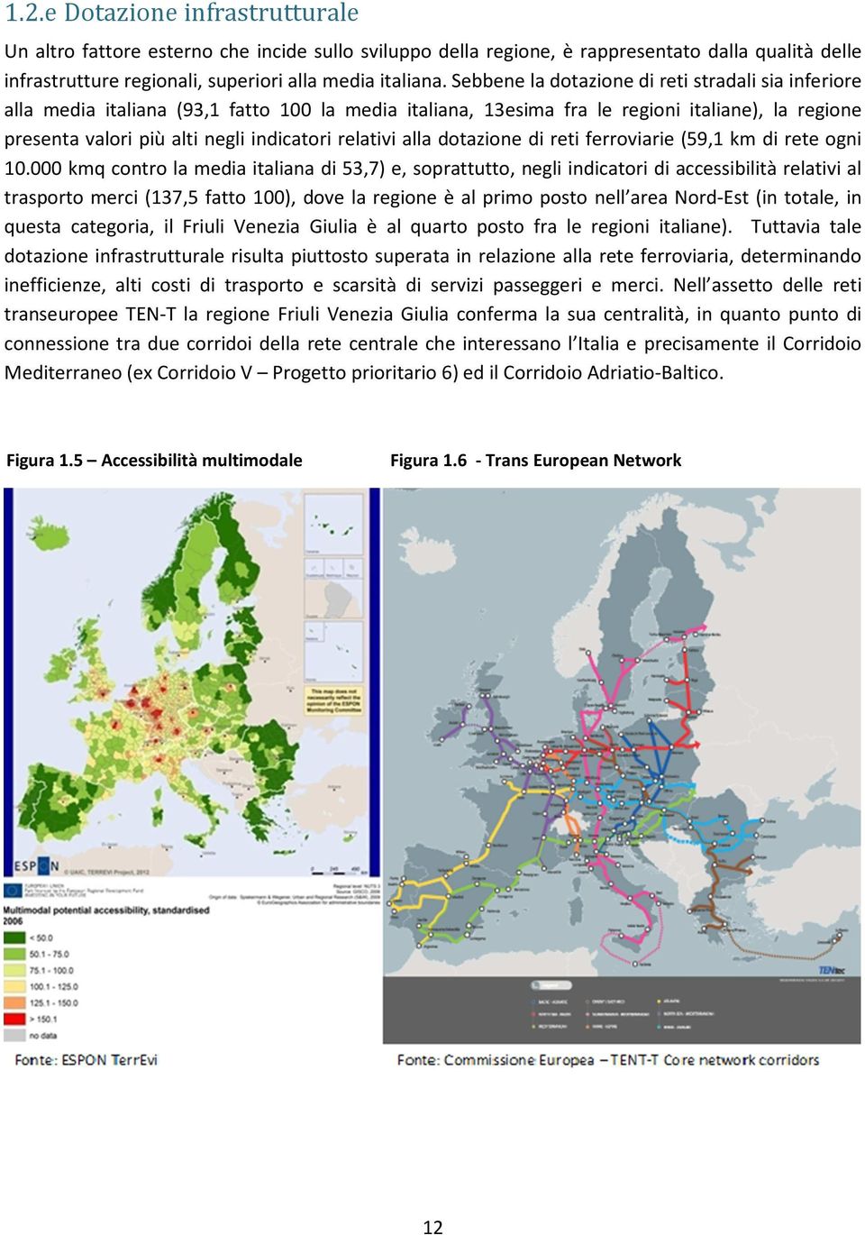 relativi alla dotazione di reti ferroviarie (59,1 km di rete ogni 10.