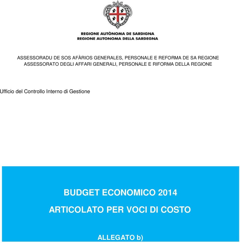 RIFORMA DELLA REGIONE Ufficio del Controllo Interno di