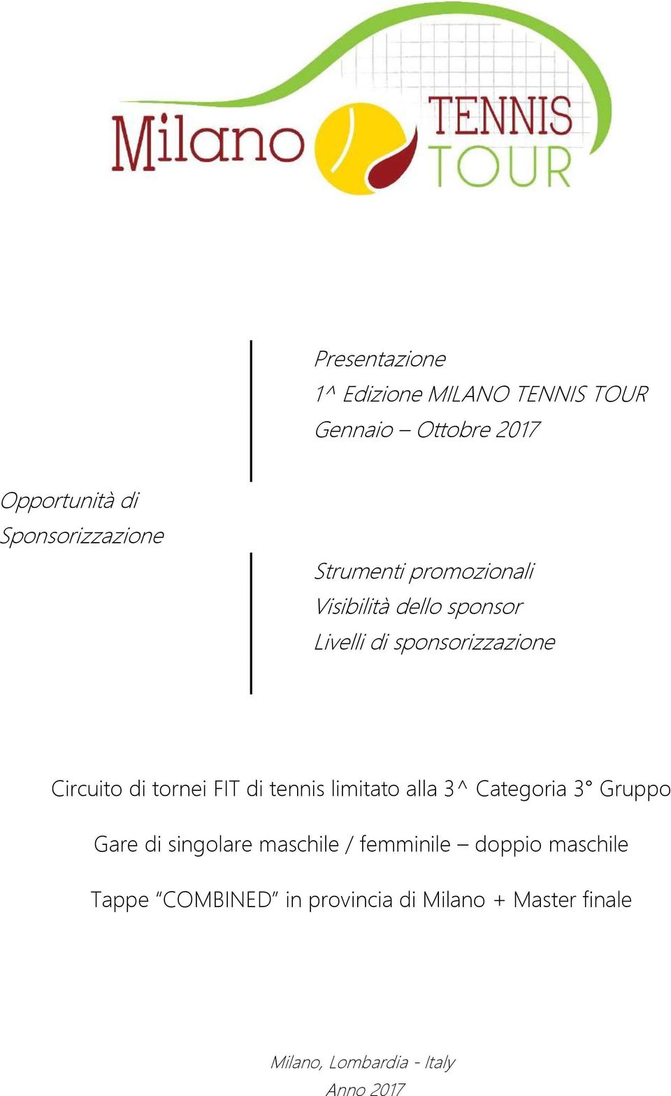 Circuito di tornei FIT di tennis limitato alla 3^ Categoria 3 Gruppo Gare di singolare maschile