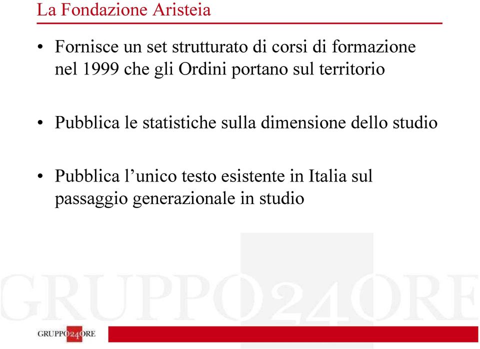 Pubblica le statistiche sulla dimensione dello studio Pubblica