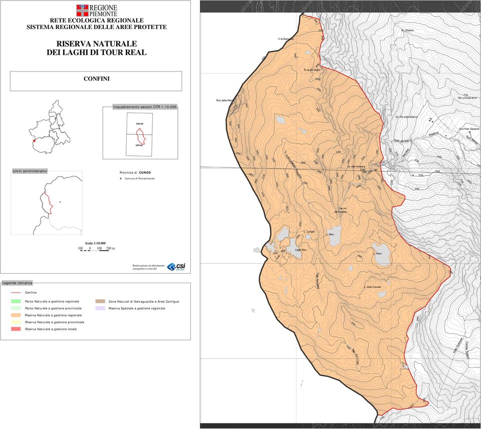 000 189120 189160 Provincia di UNEO omune di Pontechianale Zone Naturali di