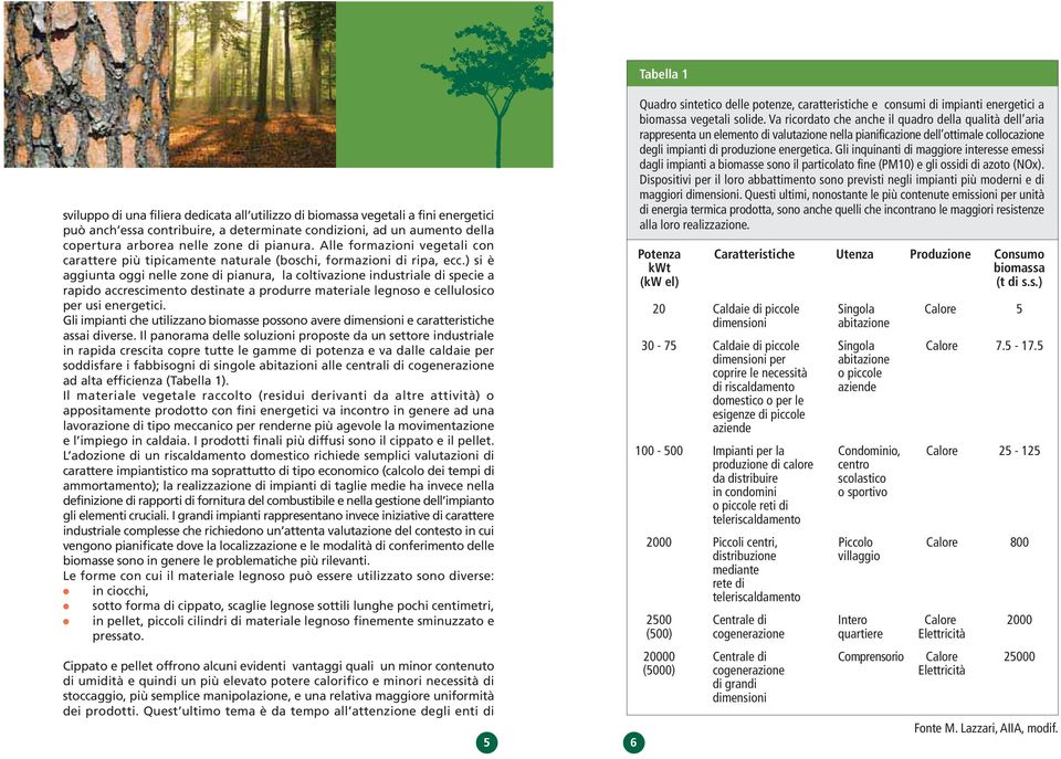 ) si è aggiunta oggi nelle zone di pianura, la coltivazione industriale di specie a rapido accrescimento destinate a produrre materiale legnoso e cellulosico per usi energetici.