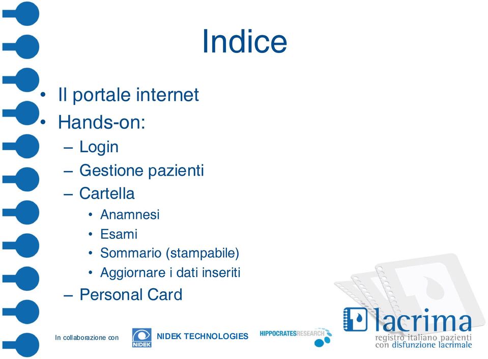 Sommario (stampabile) Aggiornare i dati