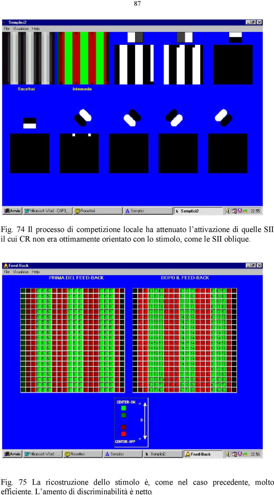 quelle SII il cui CR non era ottimamente orientato con lo stimolo, come