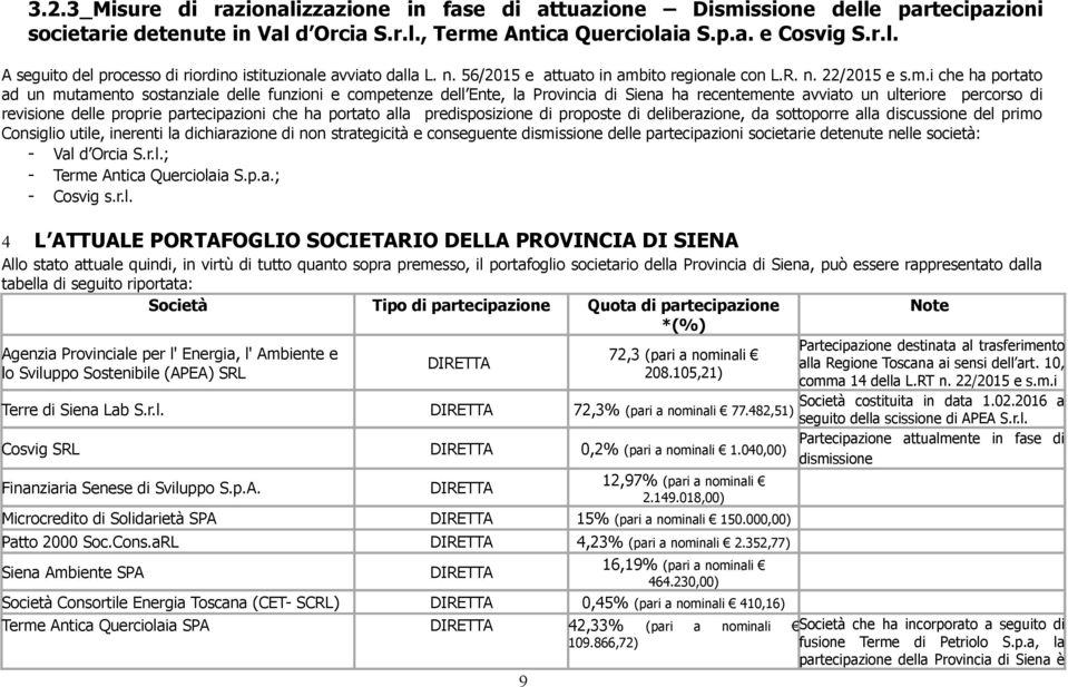 ito regionale con L.R. n. 22/2015 e s.m.