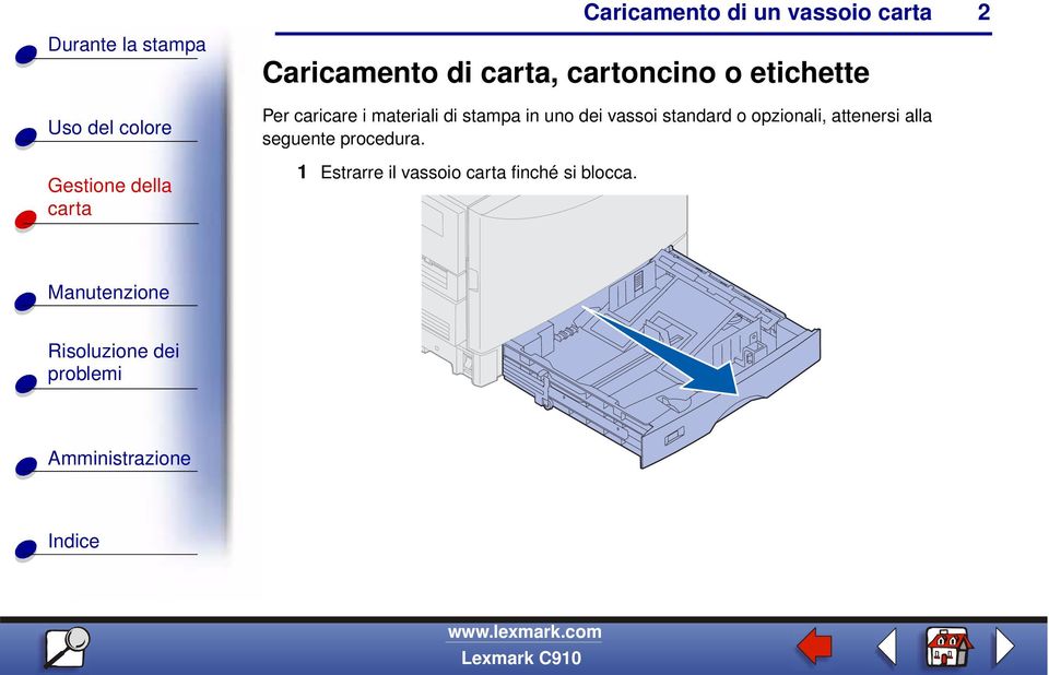 vassoi standard o opzionali, attenersi alla