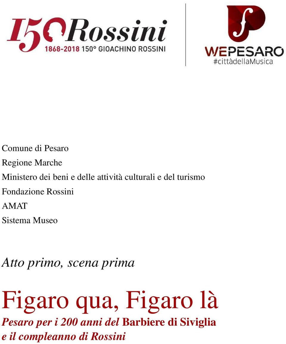 Sistema Museo Atto primo, scena prima Figaro qua, Figaro là