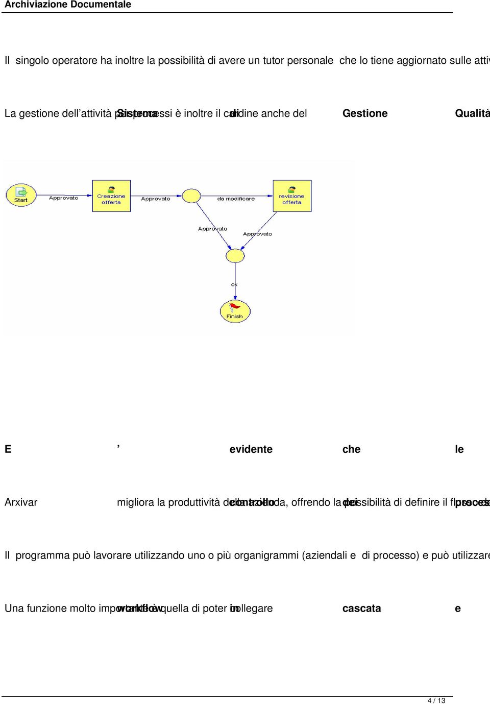 della controllo azienda, offrendo la dei possibilità di definire il flusso process de Il programma può lavorare utilizzando uno o più