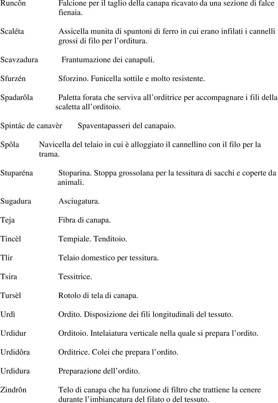 Paletta forata che serviva all orditrice per accompagnare i fili della scaletta all orditoio. Spintác de canavèr Spaventapasseri del canapaio.