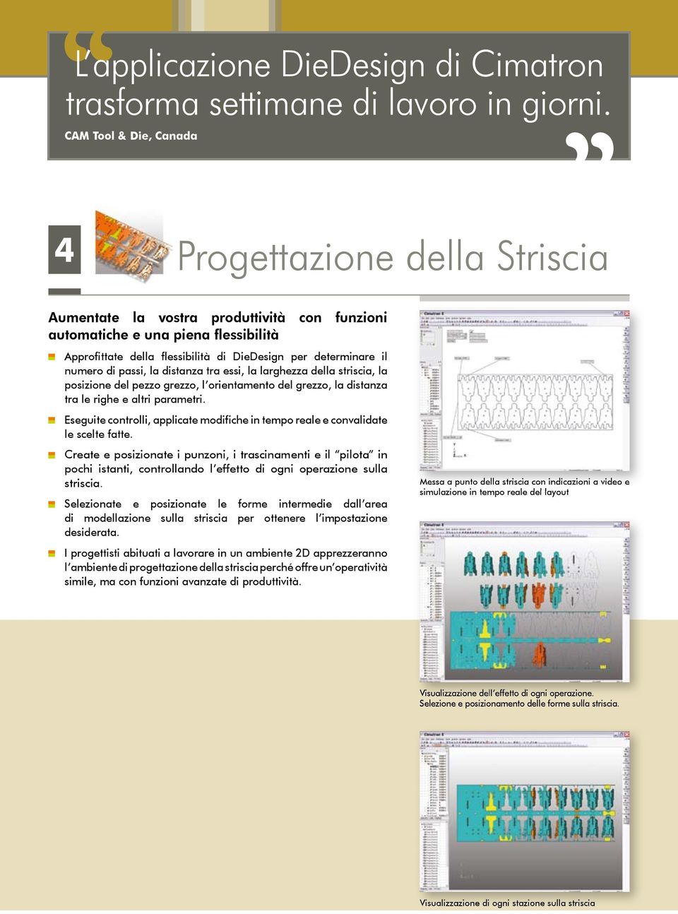 il numero di passi, la distanza tra essi, la larghezza della striscia, la posizione del pezzo grezzo, l orientamento del grezzo, la distanza tra le righe e altri parametri.