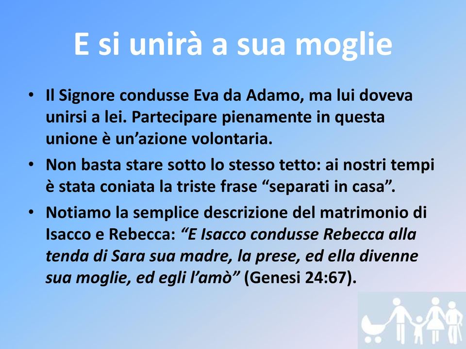 Non basta stare sotto lo stesso tetto: ai nostri tempi è stata coniata la triste frase separati in casa.