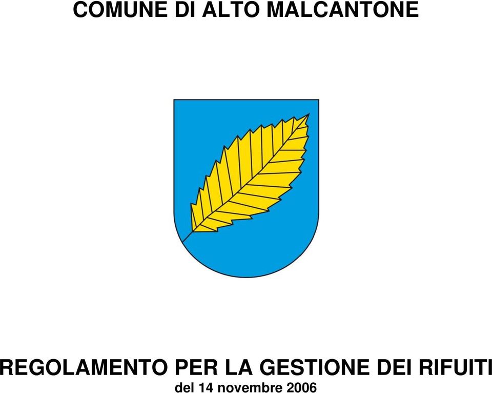 REGOLAMENTO PER LA