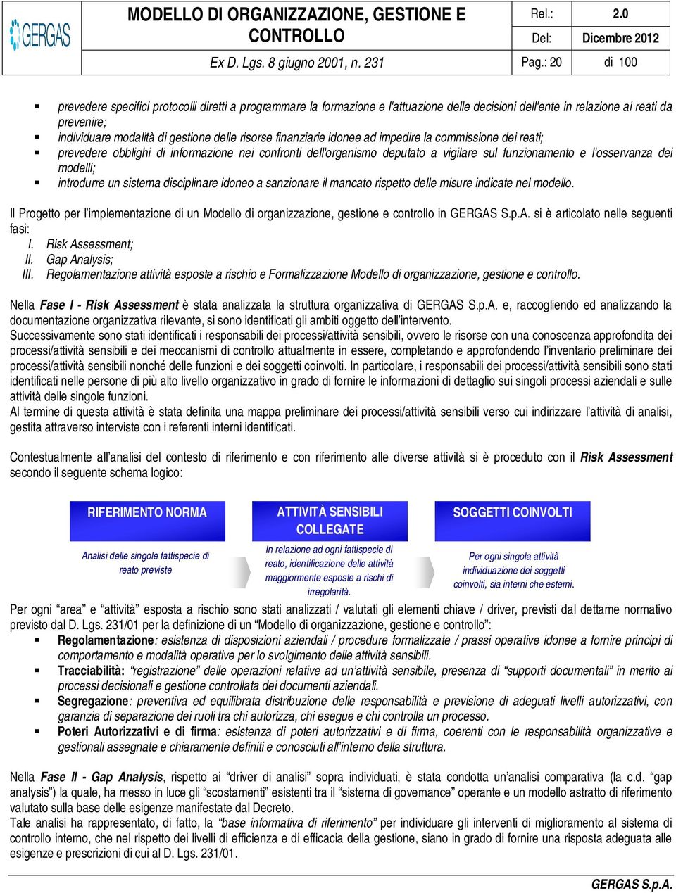 risorse finanziarie idonee ad impedire la commissione dei reati; prevedere obblighi di informazione nei confronti dell'organismo deputato a vigilare sul funzionamento e l'osservanza dei modelli;