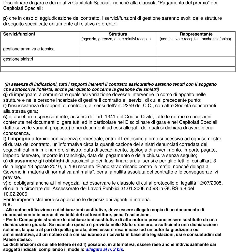 e relativi recapiti) Rappresentante (nominativo e recapito anche telefonico) (in assenza di indicazioni, tutti i rapporti inerenti il contratto assicurativo saranno tenuti con il soggetto che