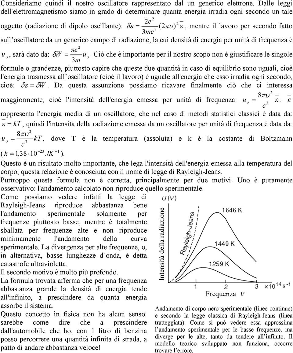 sull osillatore da un generio ampo di radiazione, la ui densità di energia per unità di frequenza è πe u, sarà dato da: δw = u.