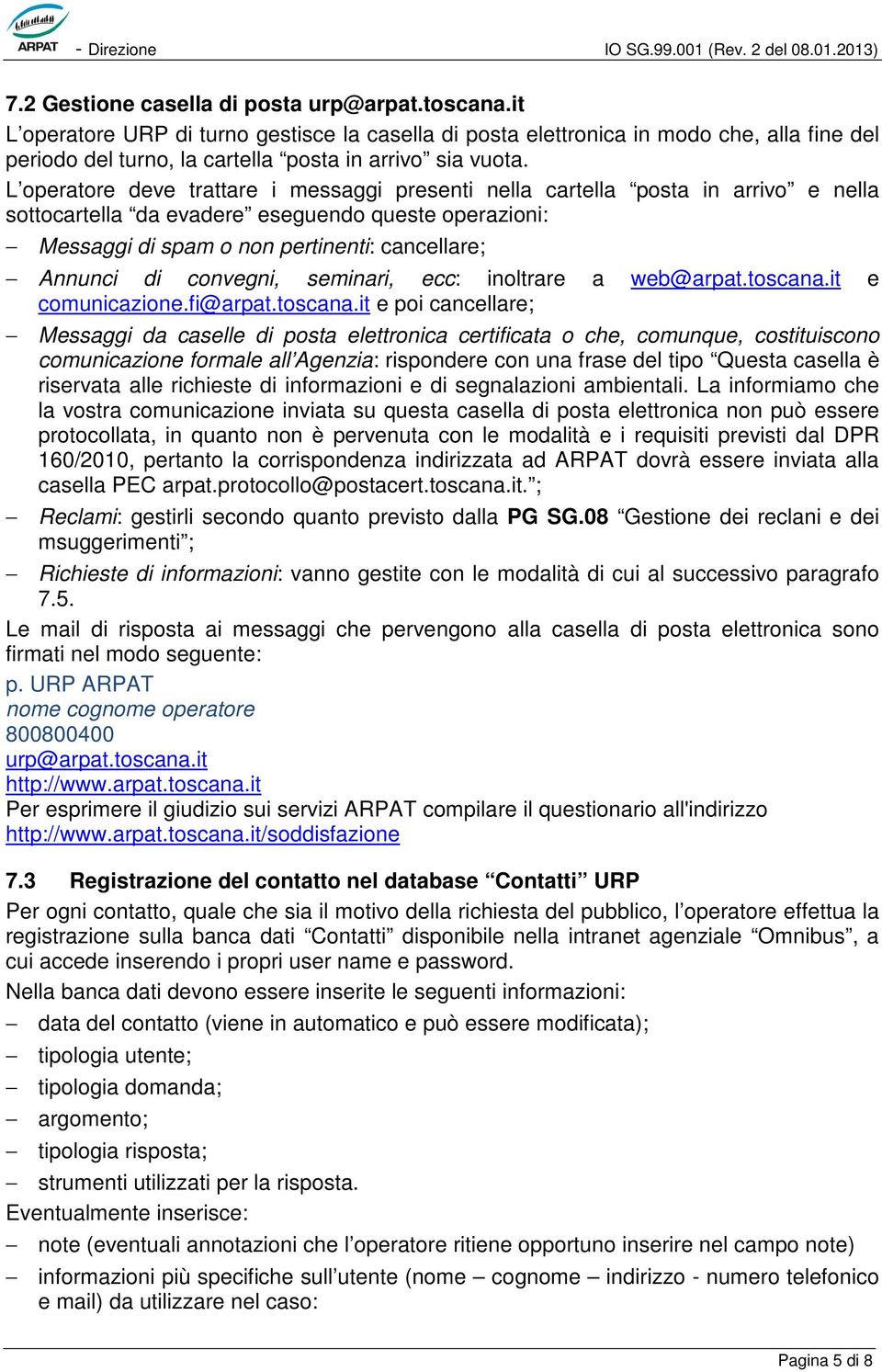 convegni, seminari, ecc: inoltrare a web@arpat.toscana.