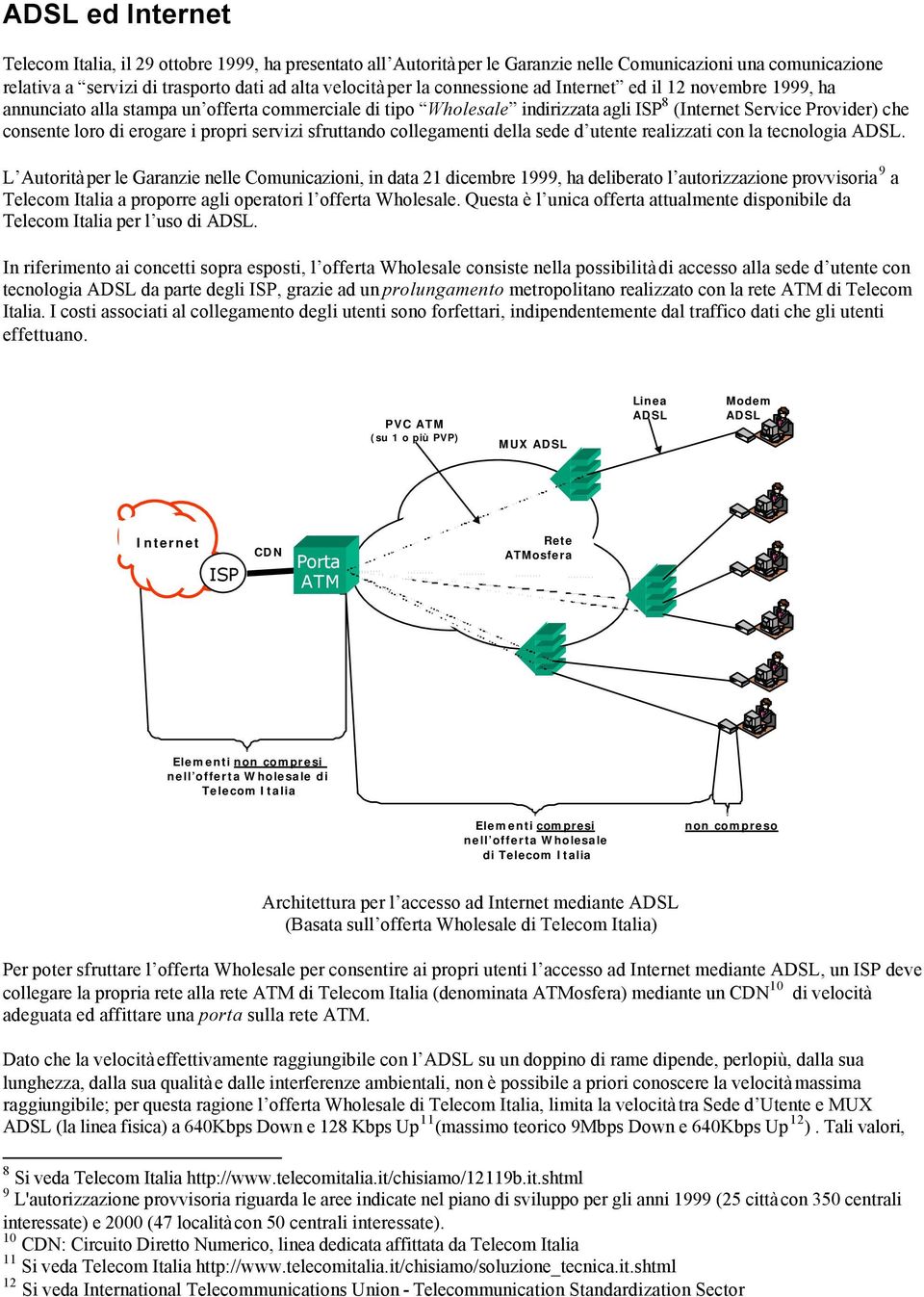 propri servizi sfruttando collegamenti della sede d utente realizzati con la tecnologia ADSL.