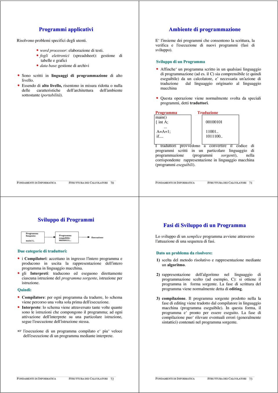 Essendo di DOWROLYHOORrisentonoin misura ridottao nulla delle caratteristiche dell architettura dell ambiente sottostante (SRUWDELOLWj).