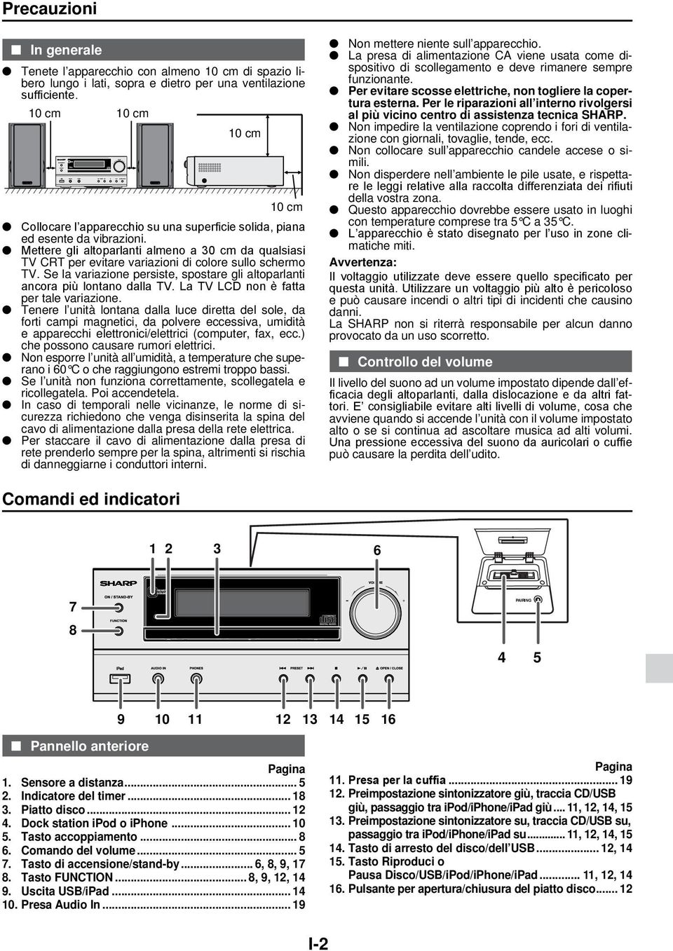 Mettere gli altoparlanti almeno a 30 cm da qualsiasi TV CRT per evitare variazioni di colore sullo schermo TV. Se la variazione persiste, spostare gli altoparlanti ancora più lontano dalla TV.