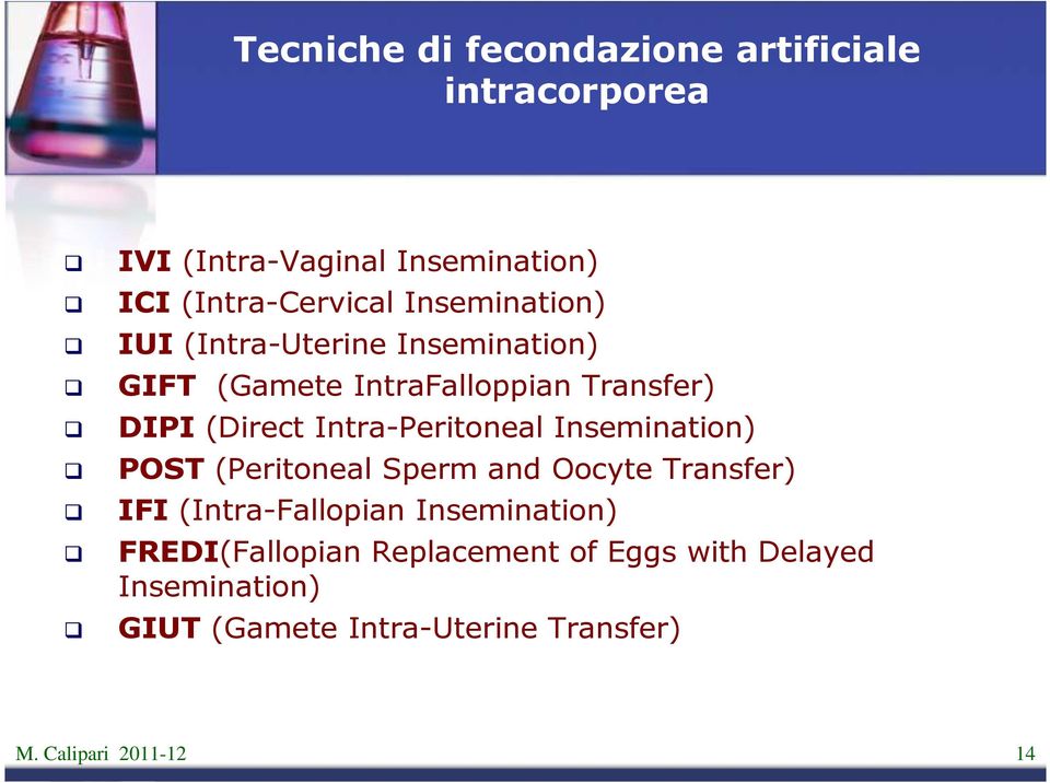 Intra-Peritoneal Insemination) POST (Peritoneal Sperm and Oocyte Transfer) IFI (Intra-Fallopian
