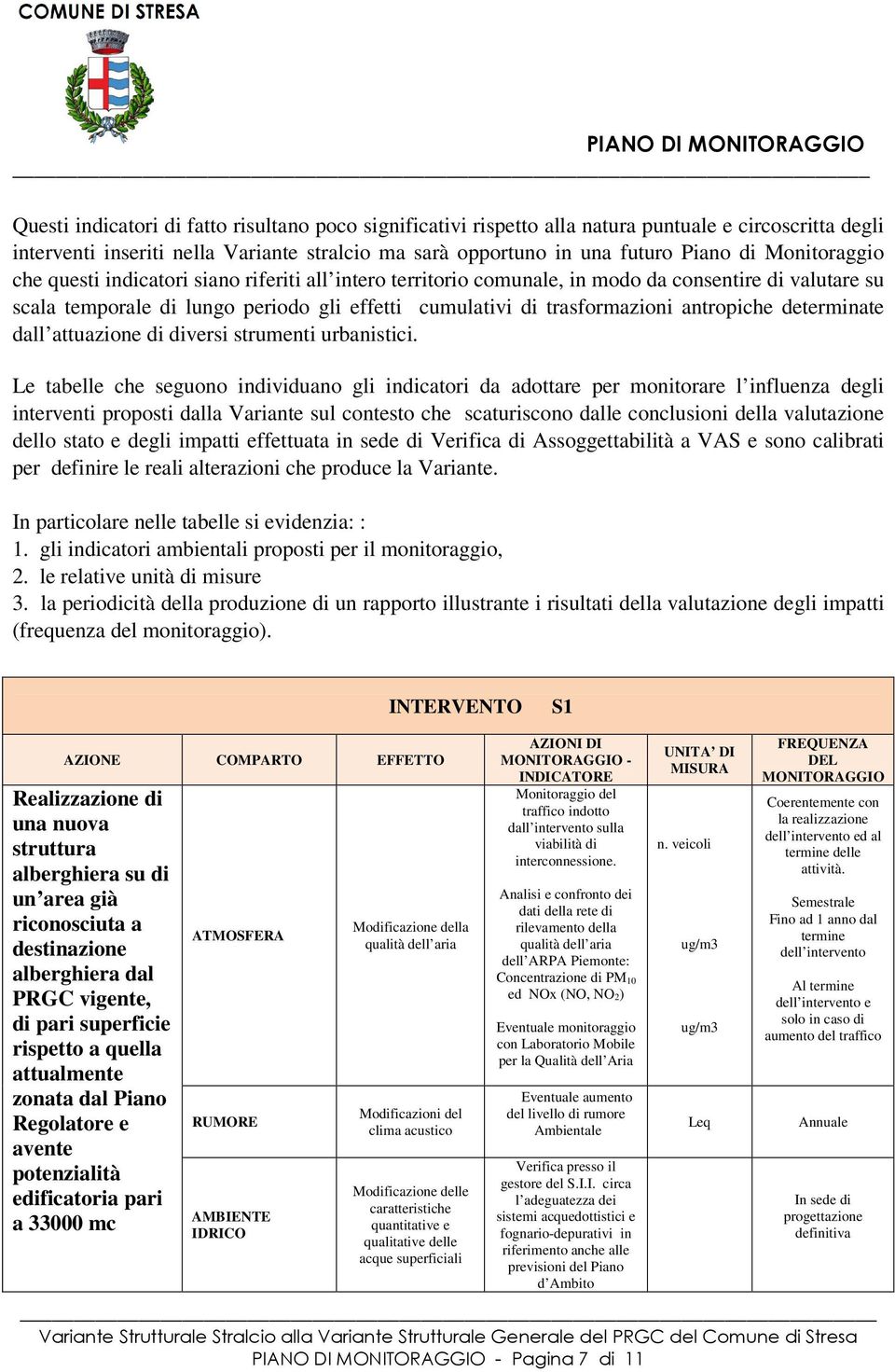 antropiche determinate dall attuazione di diversi strumenti urbanistici.