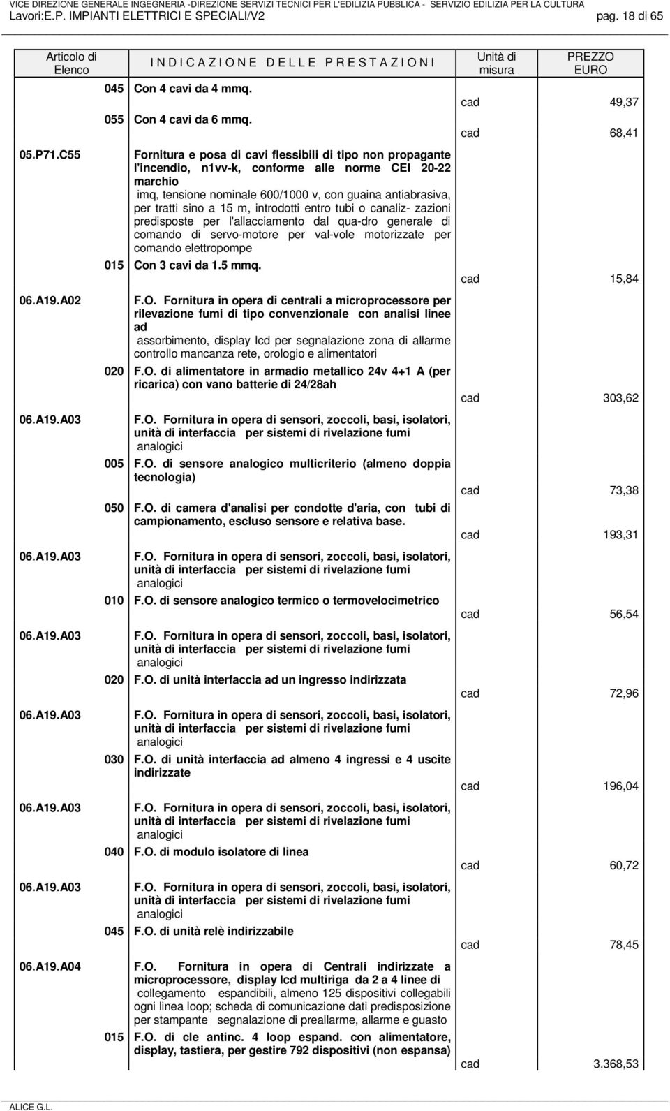 m, introdotti entro tubi o canaliz- zazioni predisposte per l'allacciamento dal qua-dro generale di comando di servo-motore per val-vole motorizzate per comando elettropompe 015 Con 3 cavi da 1.5 mmq.